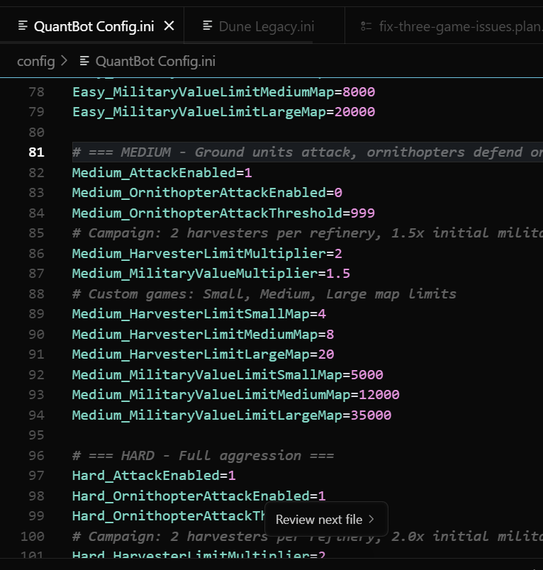 QuantBot configuration file